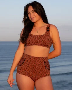 Georgia High Waist Bikini Bottom - Bordeen
