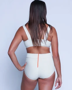 Georgia High Waist Bikini Bottom - Pebble
