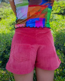 Lulu Shorts - Coral Cord