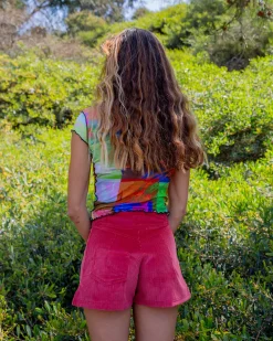 Lulu Shorts - Coral Cord