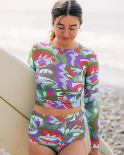 Palomar Crop Top Rashguard - Anis (Boucle)