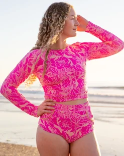 Palomar Crop Top Rashguard - Carmine