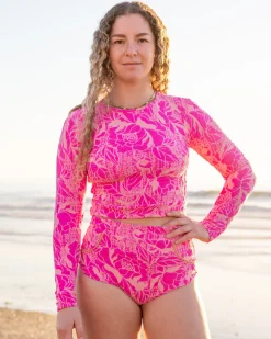 Palomar Crop Top Rashguard - Carmine