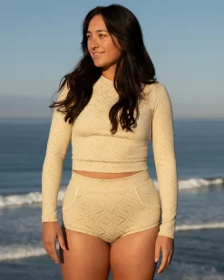 Palomar Crop Top Rashguard - Sandshell