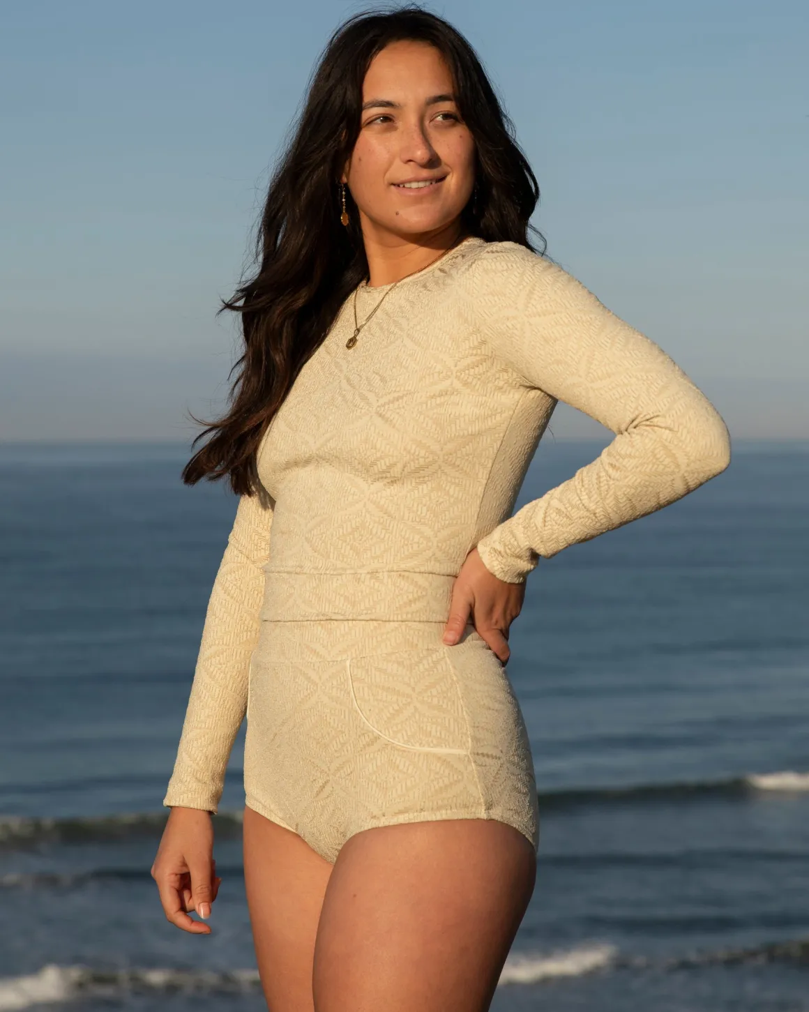 Palomar Crop Top Rashguard - Sandshell