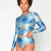 Palomar Crop Top Rashguard - Seaflower